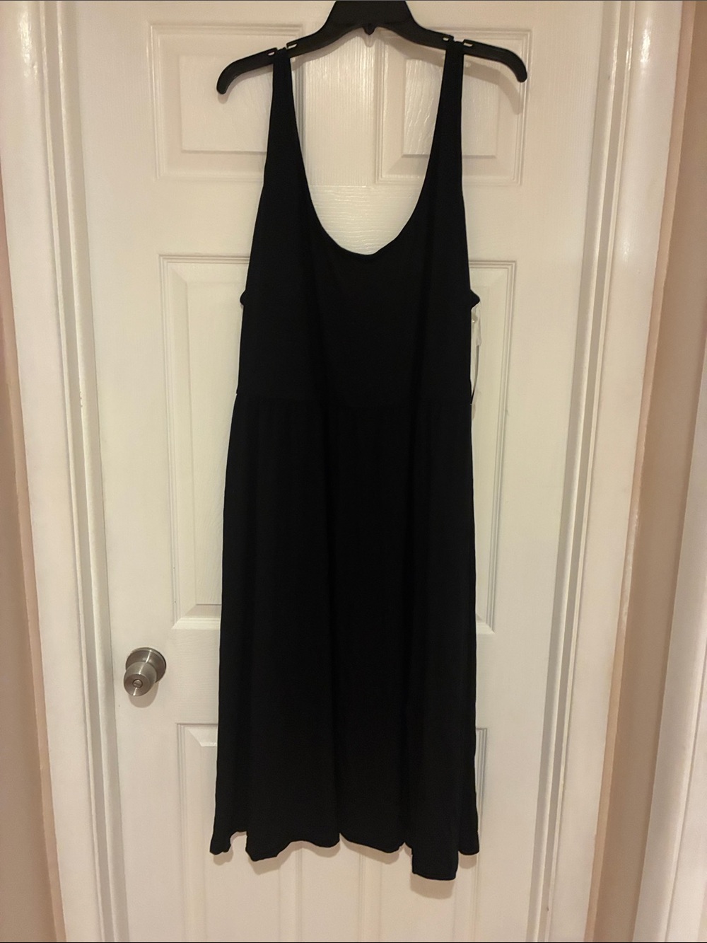 a new day Black Sleeveless Midi Dress with pockets